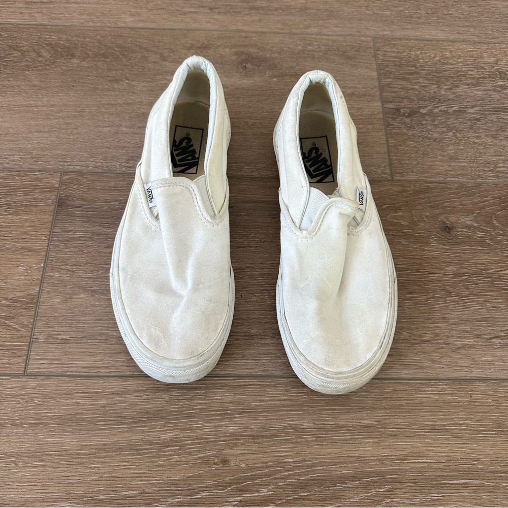 White Slip Ons
